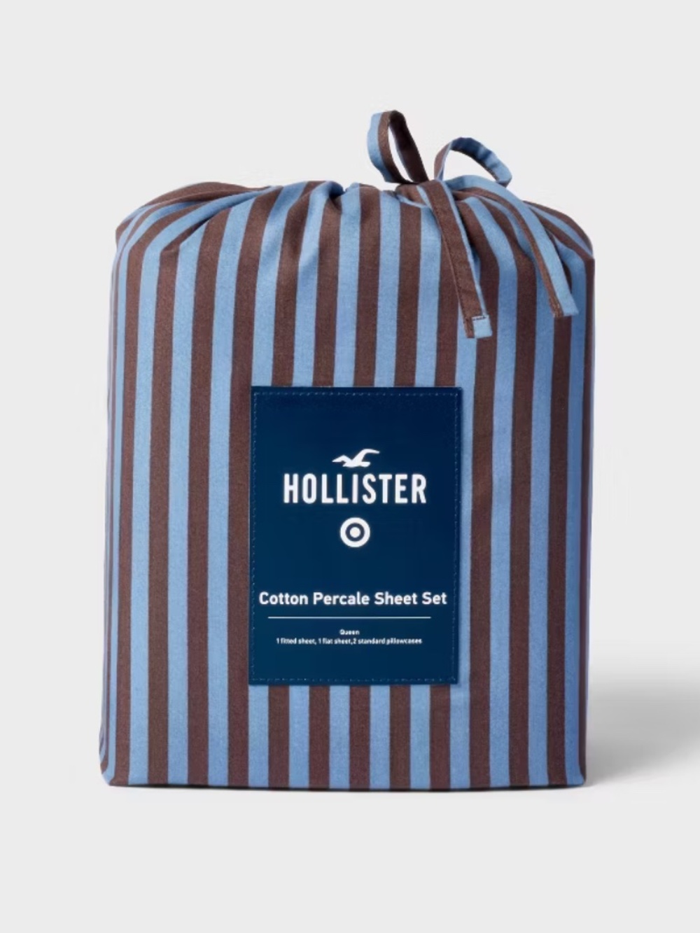 Hollister X Target Cotton Percale Sheet Set-NEW- Queen